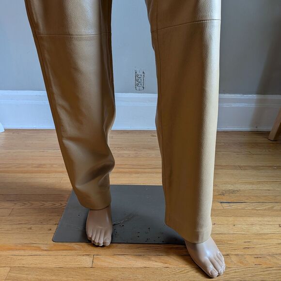 Vintage Y2K Mixit Leather Pants Tan High Rise Western Biker Size 8 - Picture 10 of 10